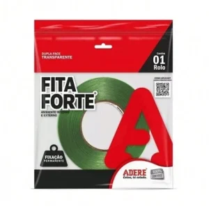 FITA DUPLA FACE TRANSPARENTE ADERE 9mm x 20m CÓD 7896193235441