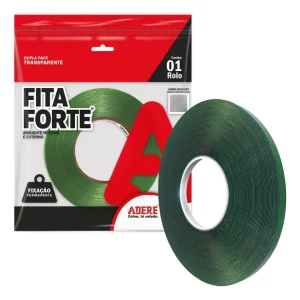 FITA DUPLA FACE TRANSPARENTE ADERE 9mm x 20m CÓD 7896193235441