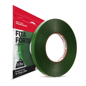 FITA DUPLA FACE TRANSPARENTE ADERE 12mm x 20m CÓD 7896193235458