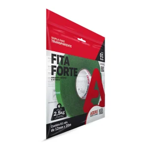 FITA DUPLA FACE TRANSPARENTE ADERE 12mm x 20m CÓD 7896193235458